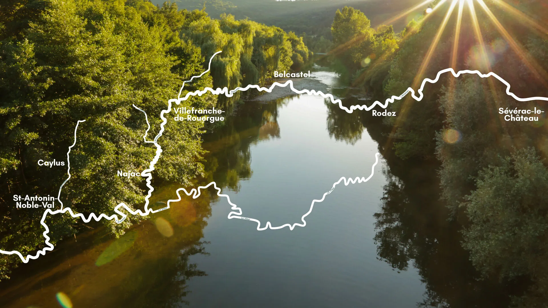 Carte rivière Aveyron