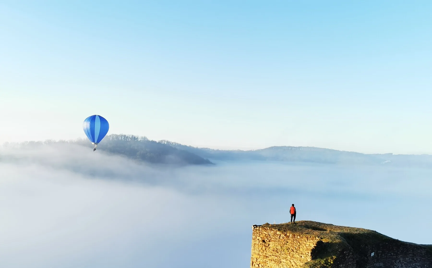 Montgolfière à Najac, Aveyron