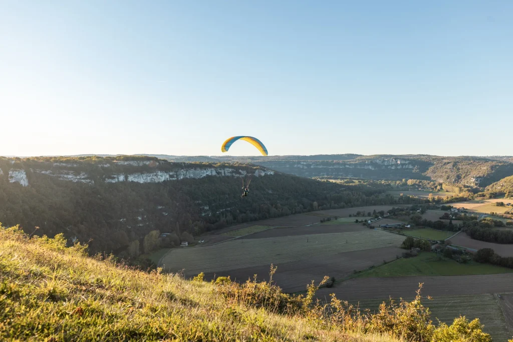 Saut de la Mounine, point de vue sur la vallée du Lot